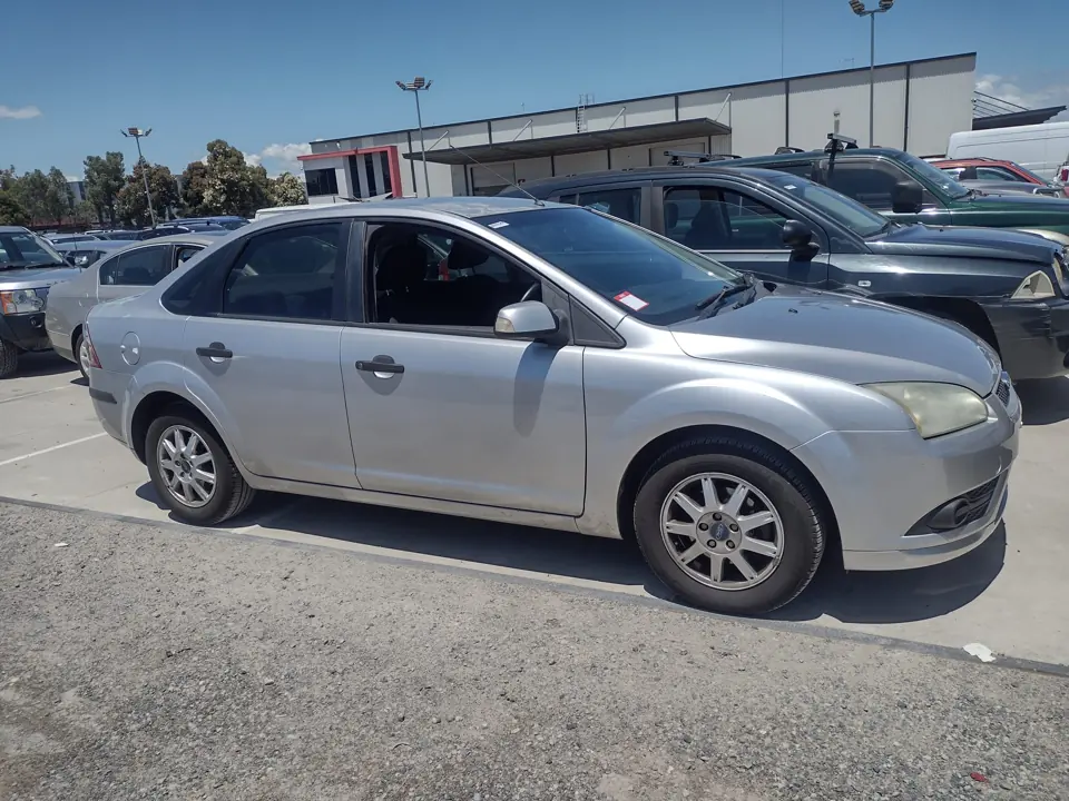 Silver sedan viewed from the side
