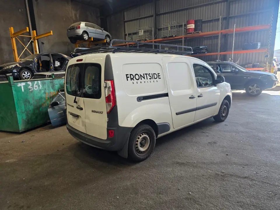 White work van indoors